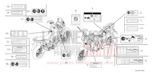 ETIQUETTE DE PRECAUTIONS CRF1100A3R de 2024
